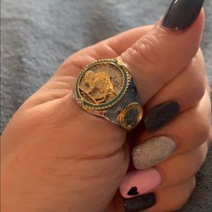 Silver Authentic Buffalo Nickel ring. Size 11.